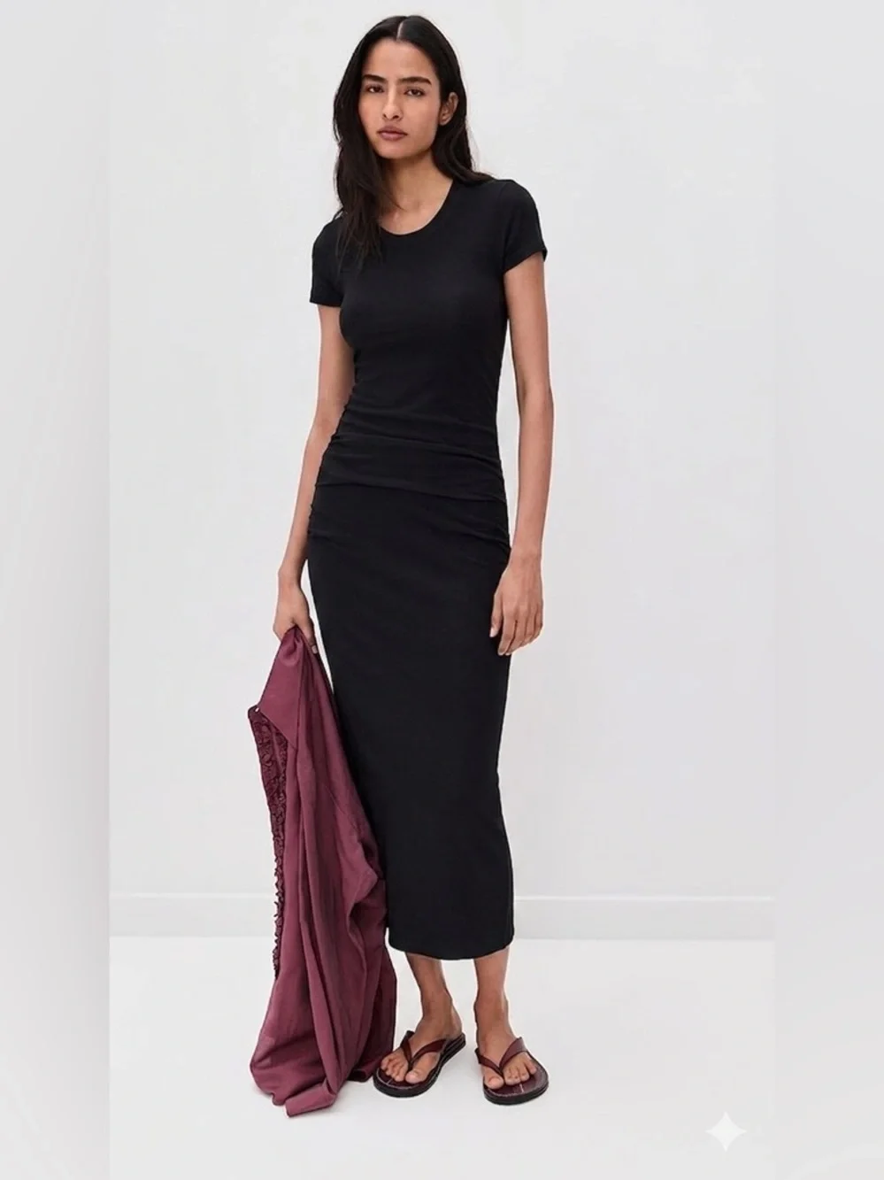 james perse cotton dress Standard Maxi Ruched Cotton‎ Blend Jersey Size 0 Colour:MULTI FLORAL PRINT Homecoming Dresses for Teens make-up mirror Keyhole dress minimal top stitch